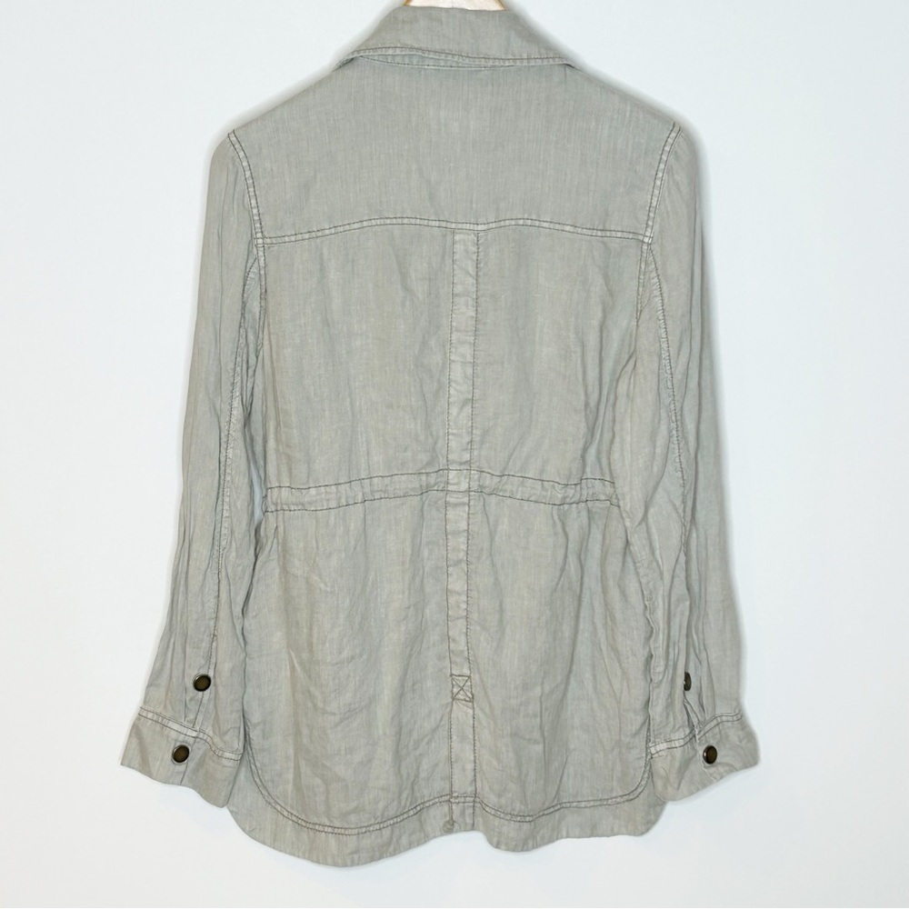 Anthropologie Marrakech Linen Utility Cargo Jacket Medium - Picture 2 of 15